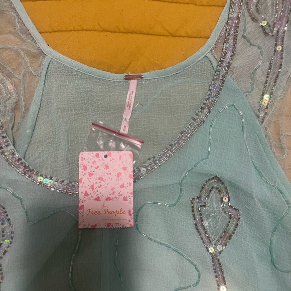 NWT Free People Tritans Treasure Beaded Top - Picture 6 of 8